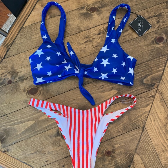 zaful red white and blue